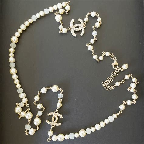 faux pearl chanel chains canada|chanel crochet necklace.